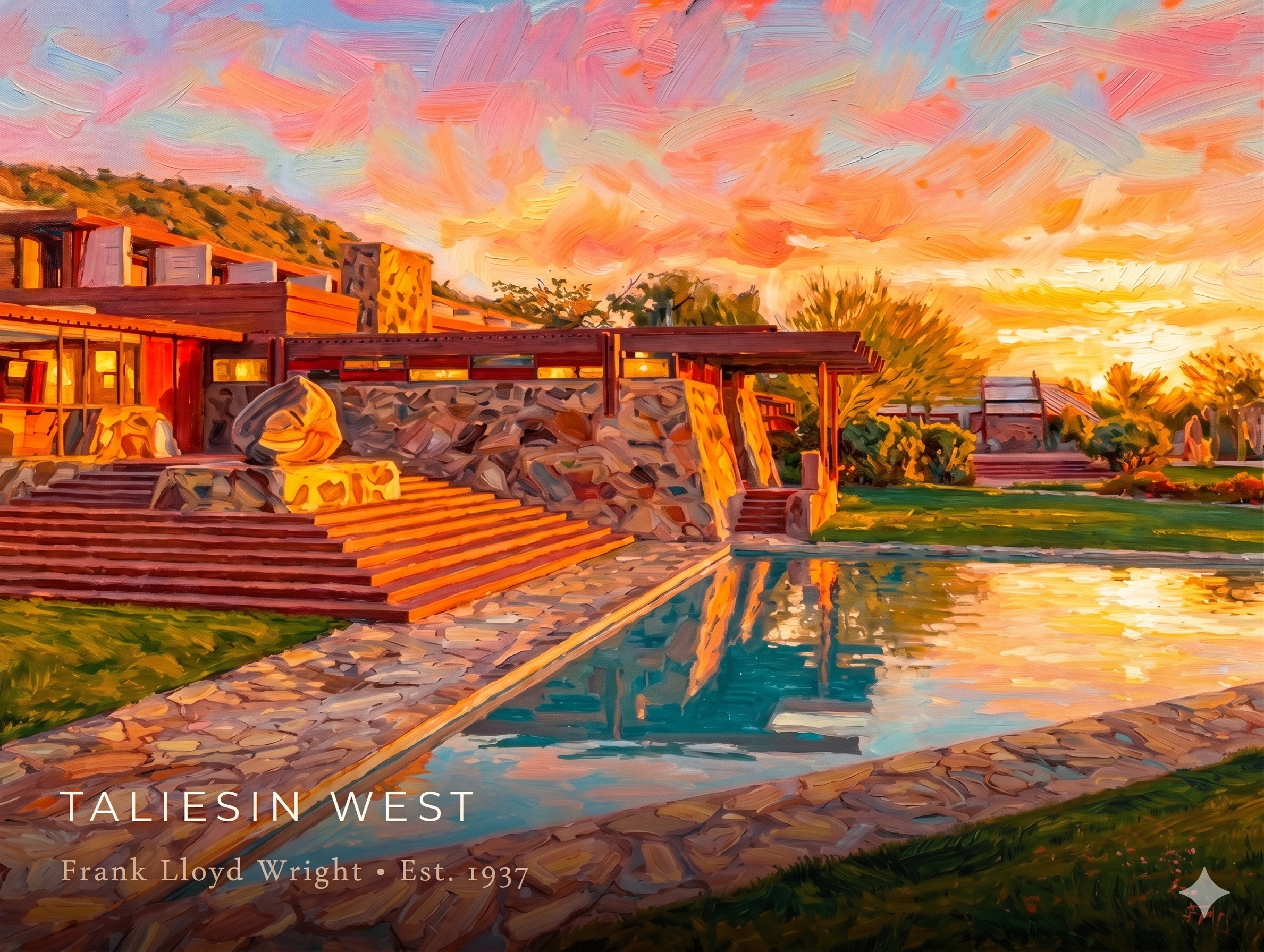 Taliesin West at sunset